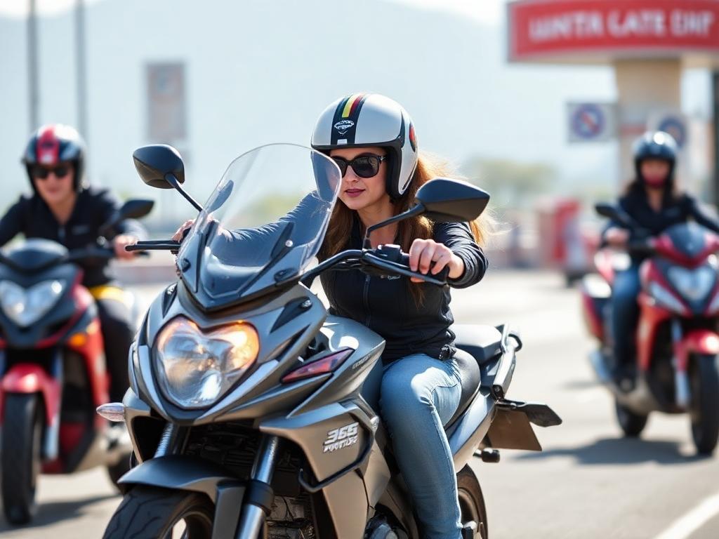 femme moto